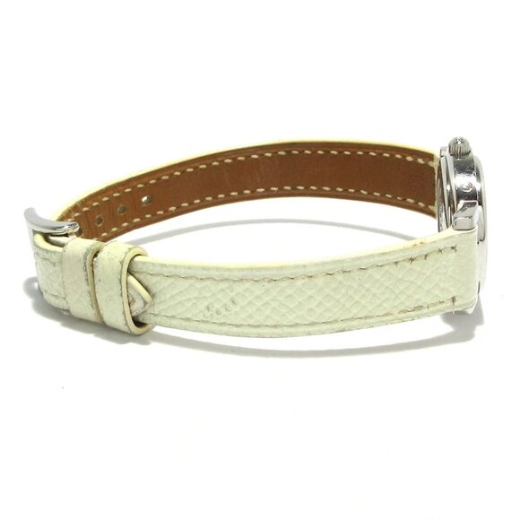 Auth HERMES Clipper Nacre CL4.230 2****** White Women's Wrist Watch - Picture 10 of 12